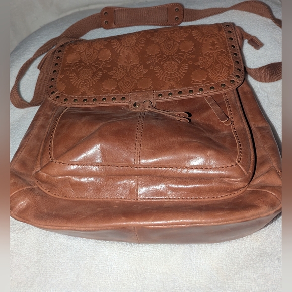 The Sak Ventura Convertible Tan Embossed Leather Backpack main image 6